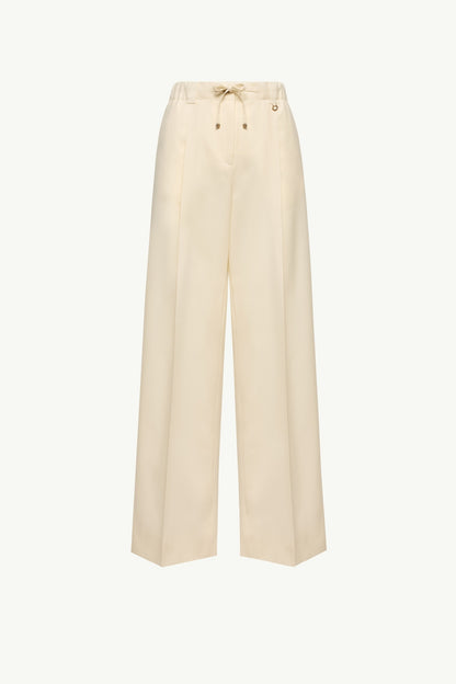 Moncler Wool Gabardine Tailored Pants White White