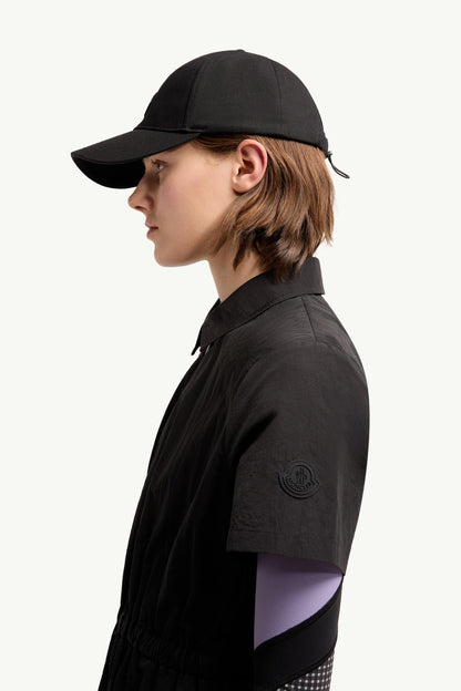 Moncler Pleated Mid-Length Shirt Dress Black Black