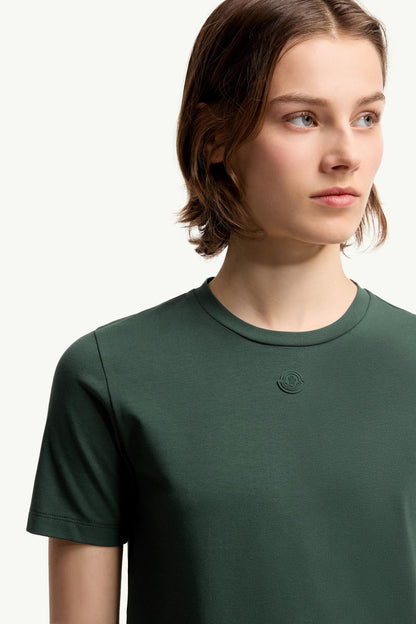 Moncler Logo Cotton Jersey T-Shirt Dark Green Dark Green