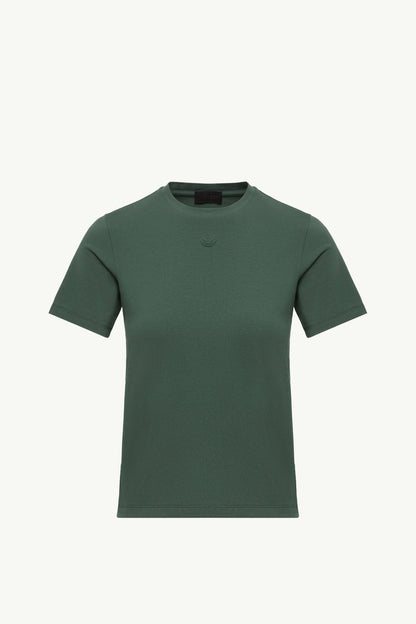 Moncler Logo Cotton Jersey T-Shirt Dark Green Dark Green