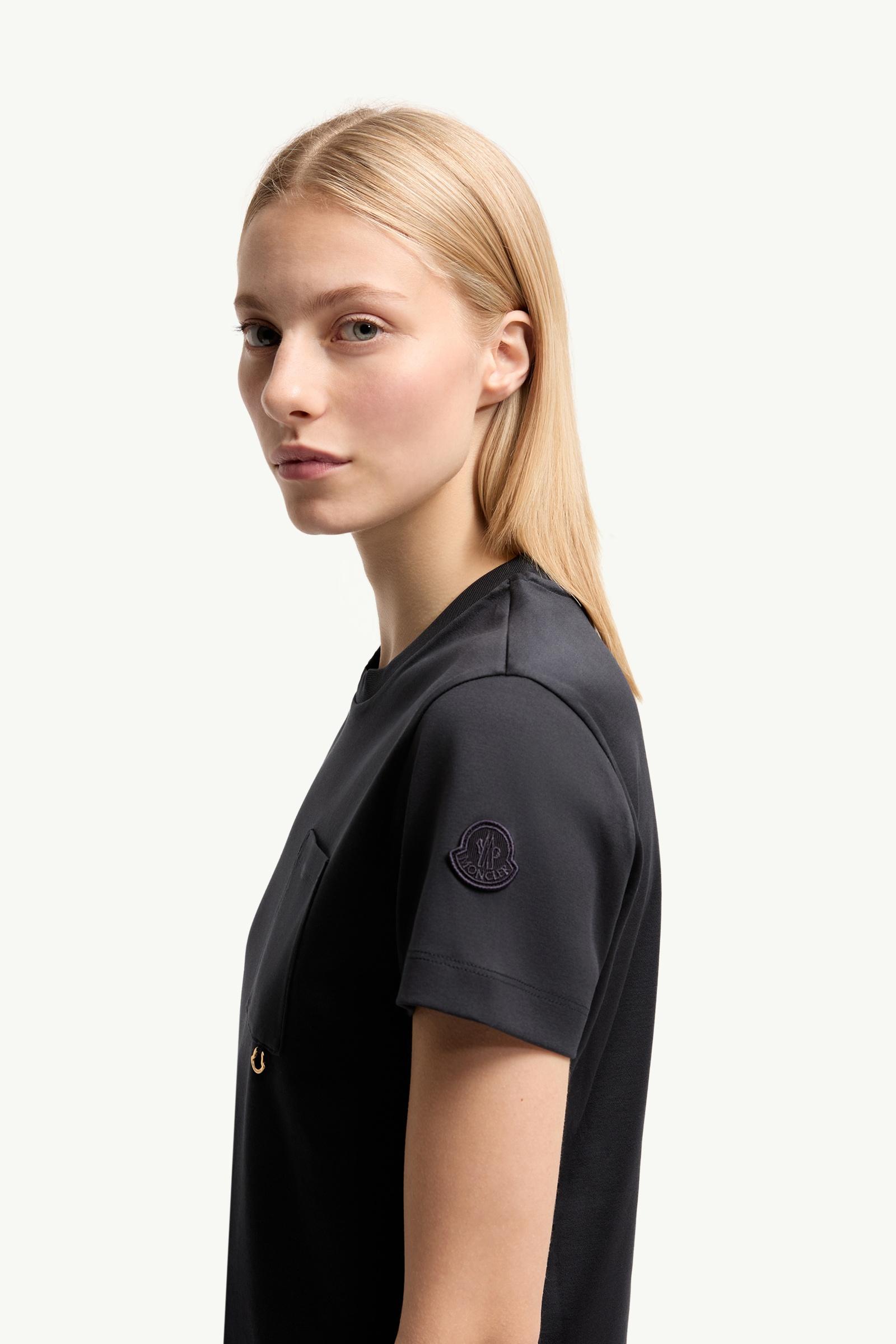 Moncler Metal Logo Cotton T-Shirt Dark Blue Dark Blue