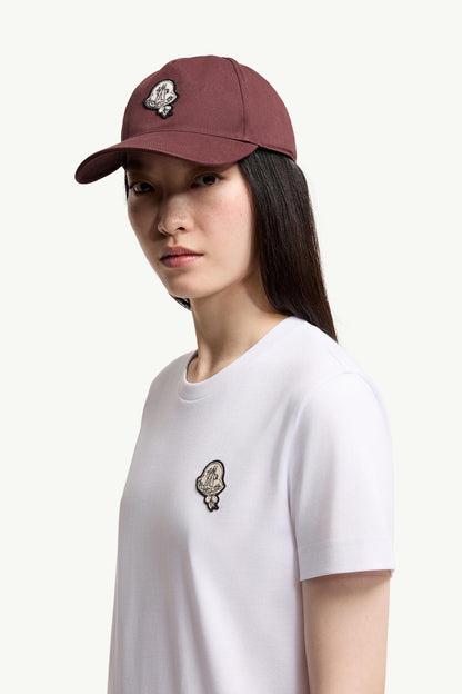 Moncler Logo Patch Cotton T-Shirt White White