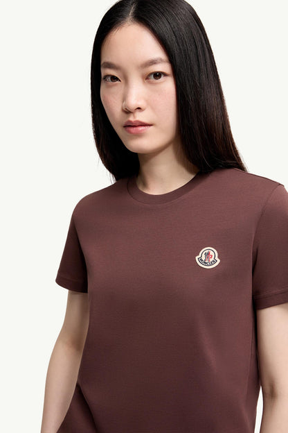 Moncler Logo Patch Cotton T-Shirt (Pack Of Three) Beige & Grey & Burgundy Beige & Grey & Burgundy