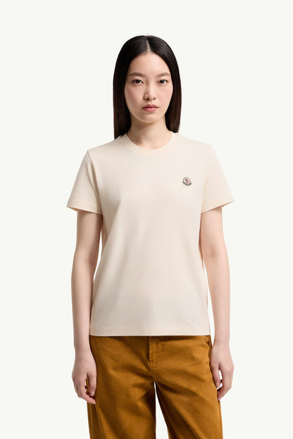 Moncler Logo Patch Cotton T-Shirt (Pack Of Three) White Ivory & Grey & Dark Lilac White Ivory & Grey & Dark Lilac