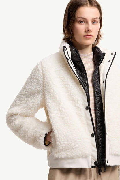 Moncler Diamond-Quilted Padded Cardigan White White