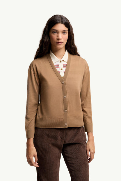Moncler Wool Cardigan Beige Beige