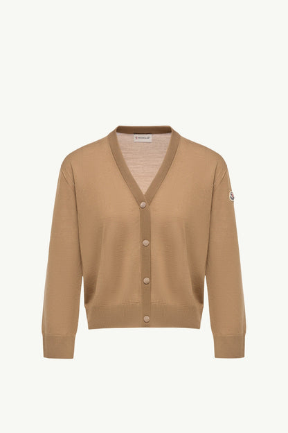 Moncler Wool Cardigan Beige Beige