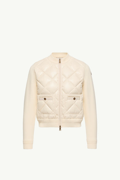 Moncler Cotton Padded Cardigan White White
