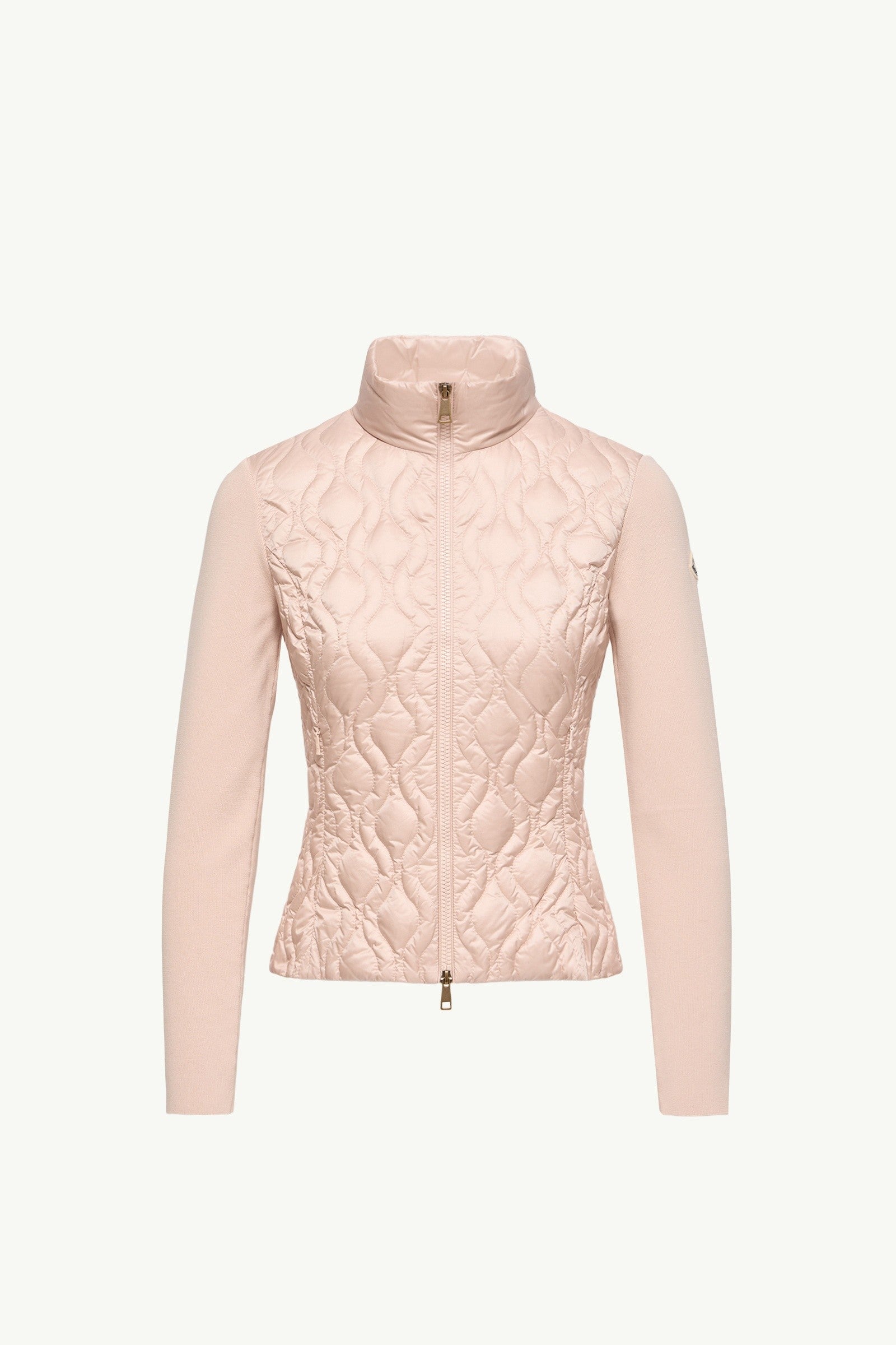 Moncler Cotton Padded Zip-Up Cardigan Pink Pink