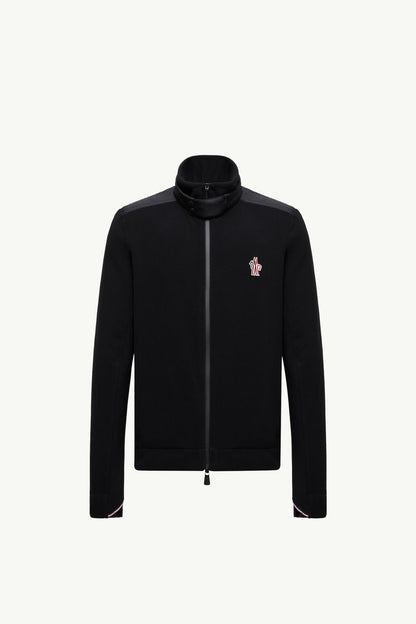 Moncler Zip-Up Turtleneck Sweatshirt Black Black