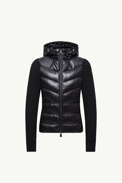 Moncler Padded Zip-Up Hoodie Black Black