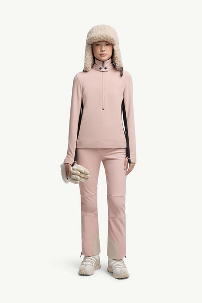Moncler Half-Zip Turtleneck Light Pink Light Pink