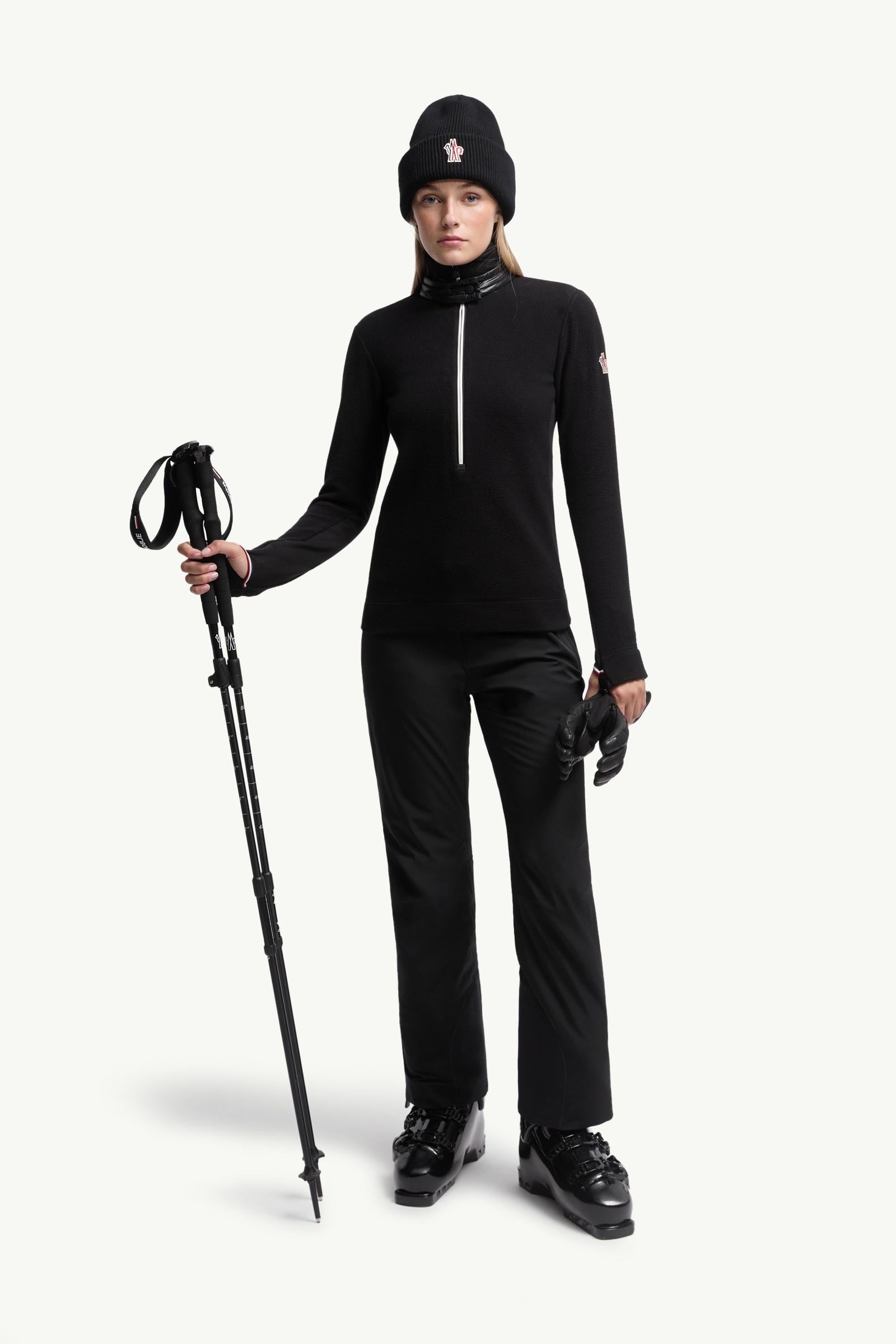 Moncler Half-Zip Turtleneck Black Black