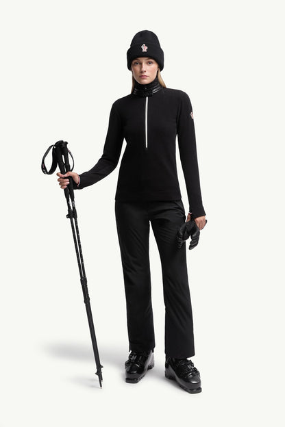 Moncler Half-Zip Turtleneck Black Black