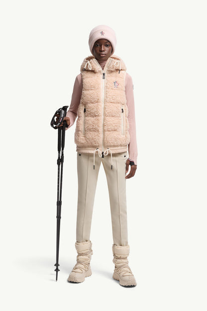 Moncler Teddy Hooded Insulated Vest Pink Pink