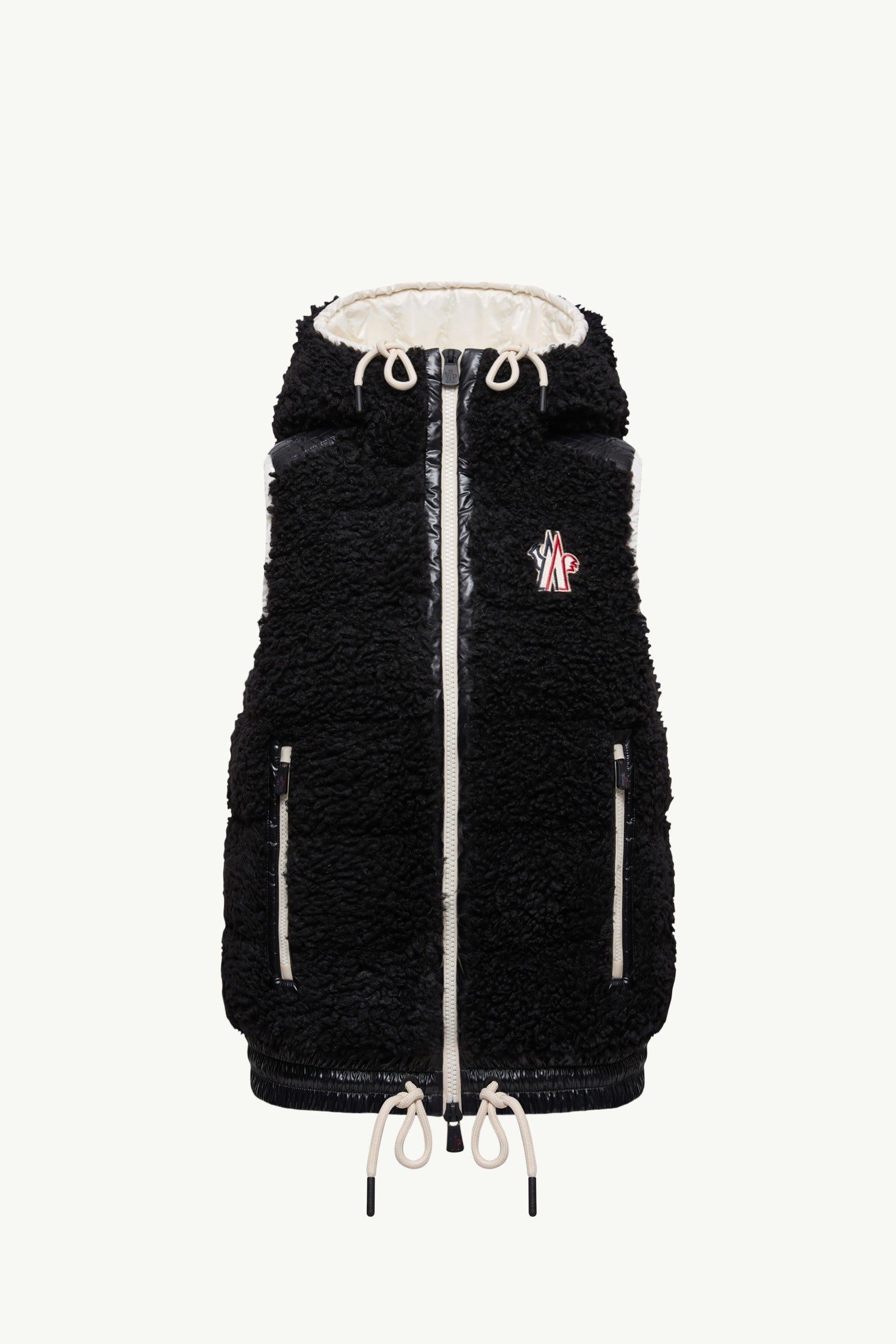 Moncler Teddy Hooded Insulated Vest Black Black