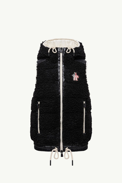 Moncler Teddy Hooded Insulated Vest Black Black
