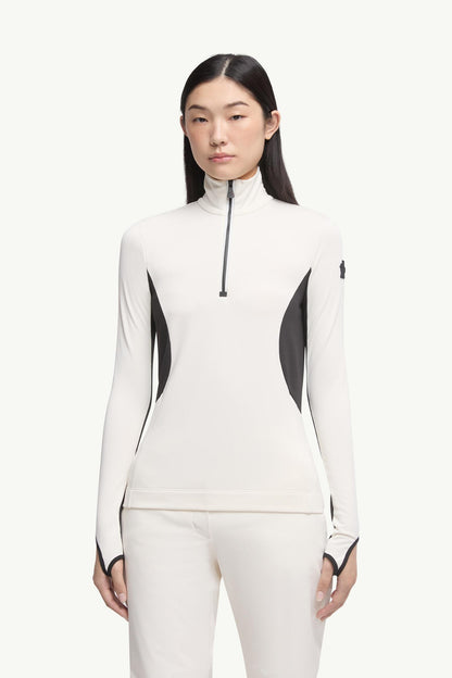 Moncler Polartec® Half-Zip Turtleneck White White