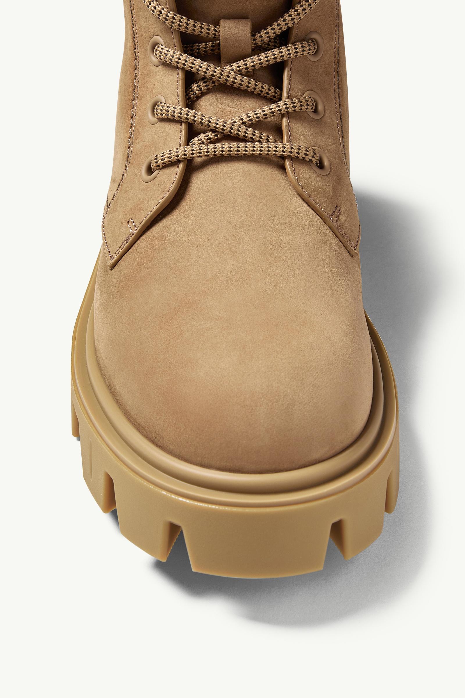 Moncler Peak City Nubuck & Suede Ankle Boots Khaki