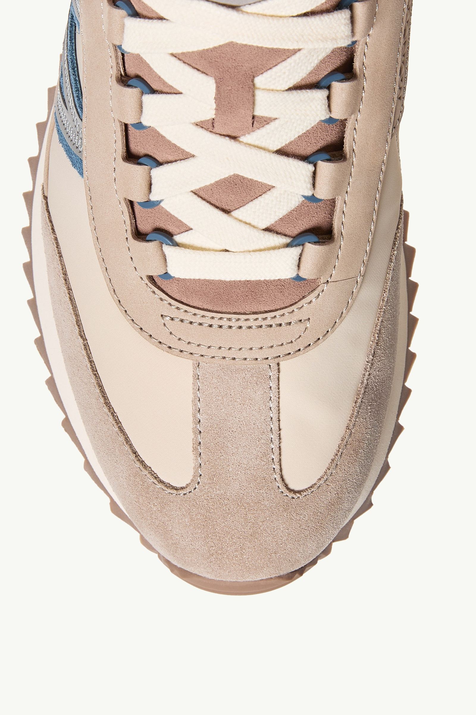 Moncler Pacey2 Suede & Nubuck Sneakers Beige