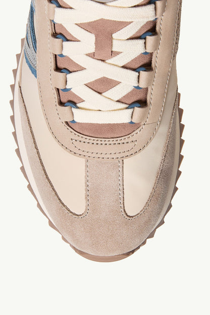 Moncler Pacey2 Suede & Nubuck Sneakers Beige