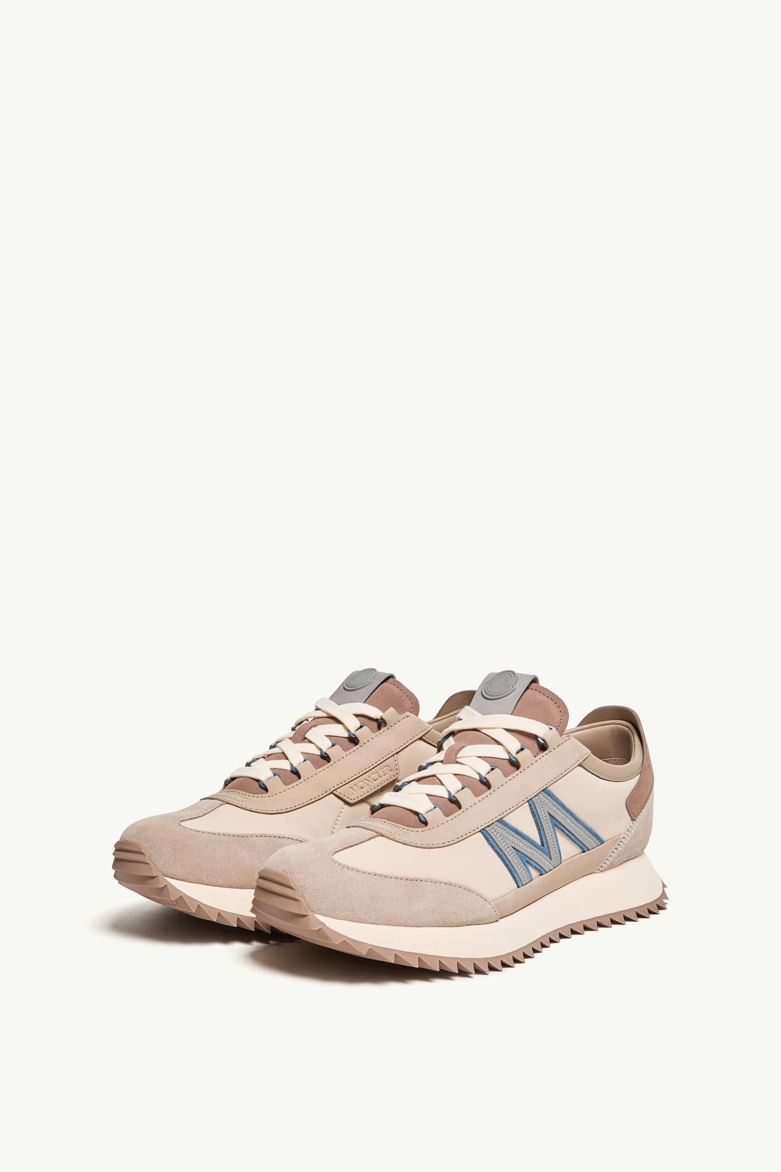 Moncler Pacey2 Suede & Nubuck Sneakers Beige