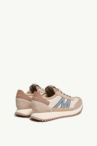 Moncler Pacey2 Suede & Nubuck Sneakers Beige