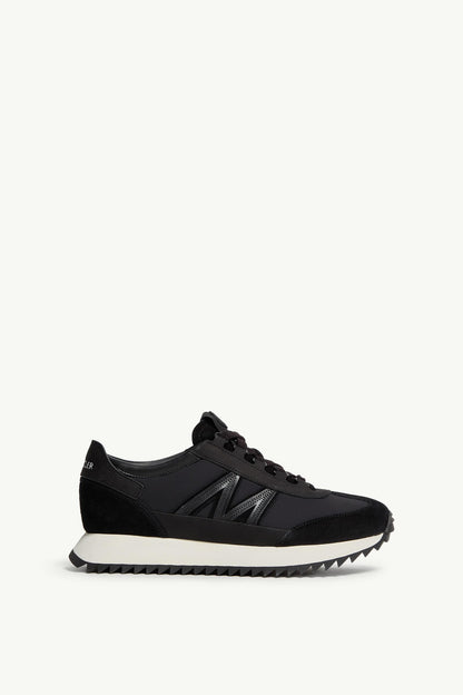 Moncler Pacey2 Suede & Nubuck Sneakers Black