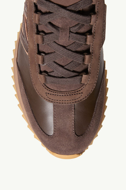 Moncler Pacey2 Suede & Nubuck Sneakers Brown