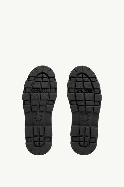 Moncler Vera Edge Leather Ankle Boots Black
