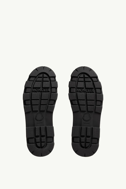 Moncler Vera High Suede Lace-Up Boots Black