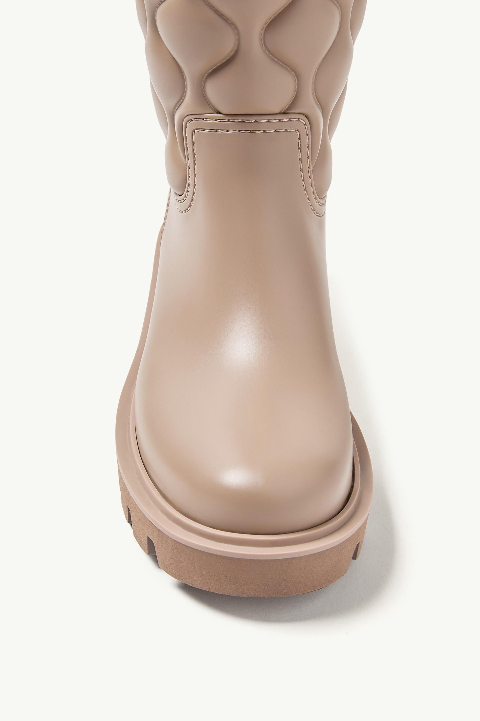 Moncler Kickstream High Rain Boots Grey   Beige