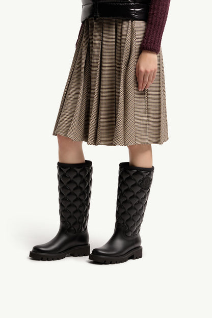 Moncler Kickstream High Rain Boots Black