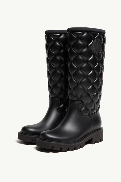 Moncler Kickstream High Rain Boots Black