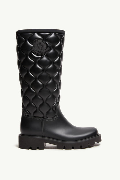 Moncler Kickstream High Rain Boots Black