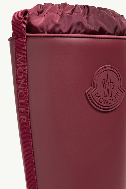 Moncler Kickstream High Rain Boots Burgundy