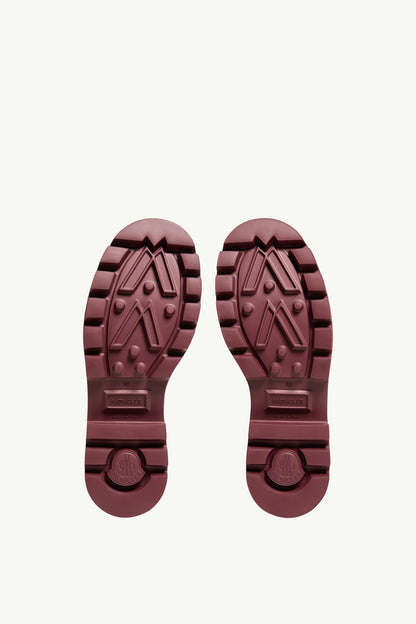 Moncler Kickstream High Rain Boots Burgundy