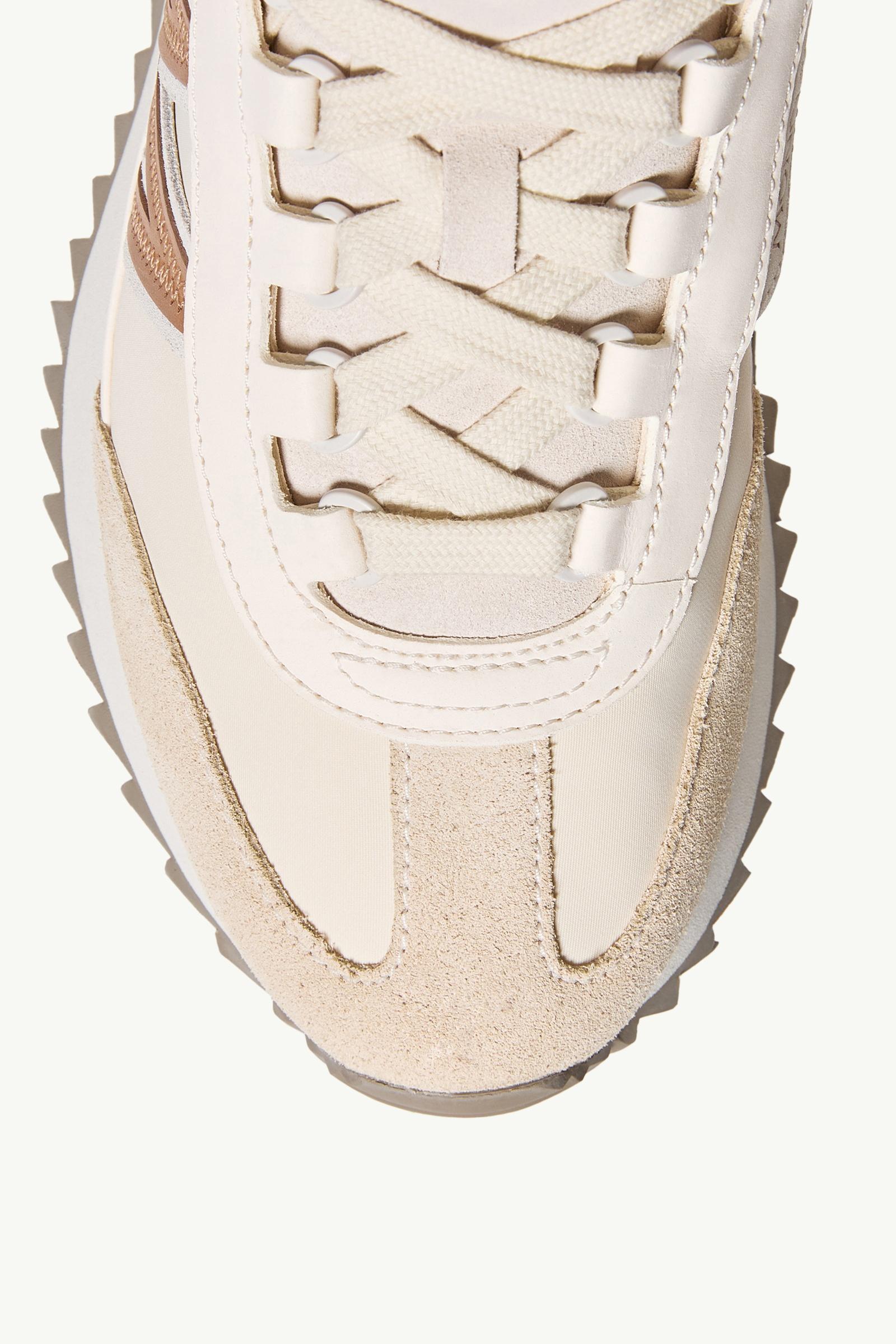 Moncler Pacey2 Suede & Nubuck Sneakers Light Beige