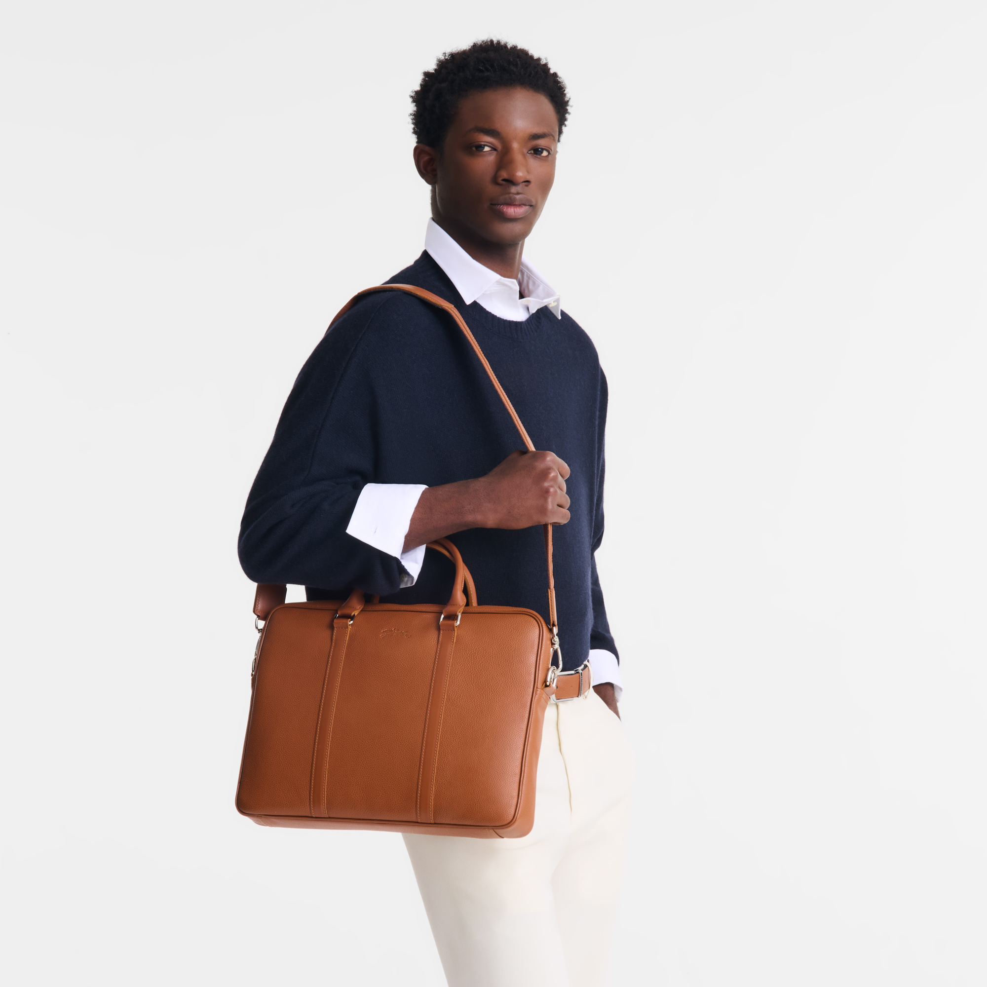 Longchamp Le Foulonné XS Briefcase Caramel