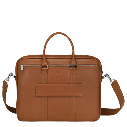 Longchamp Le Foulonné S Briefcase Caramel