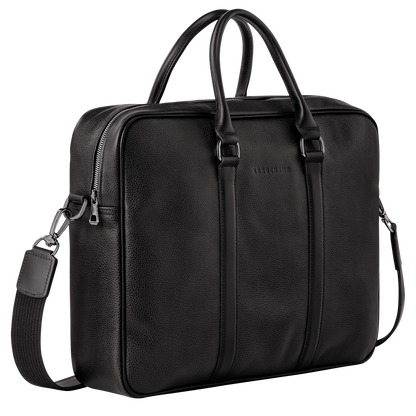 Longchamp Le Foulonné M Briefcase Black
