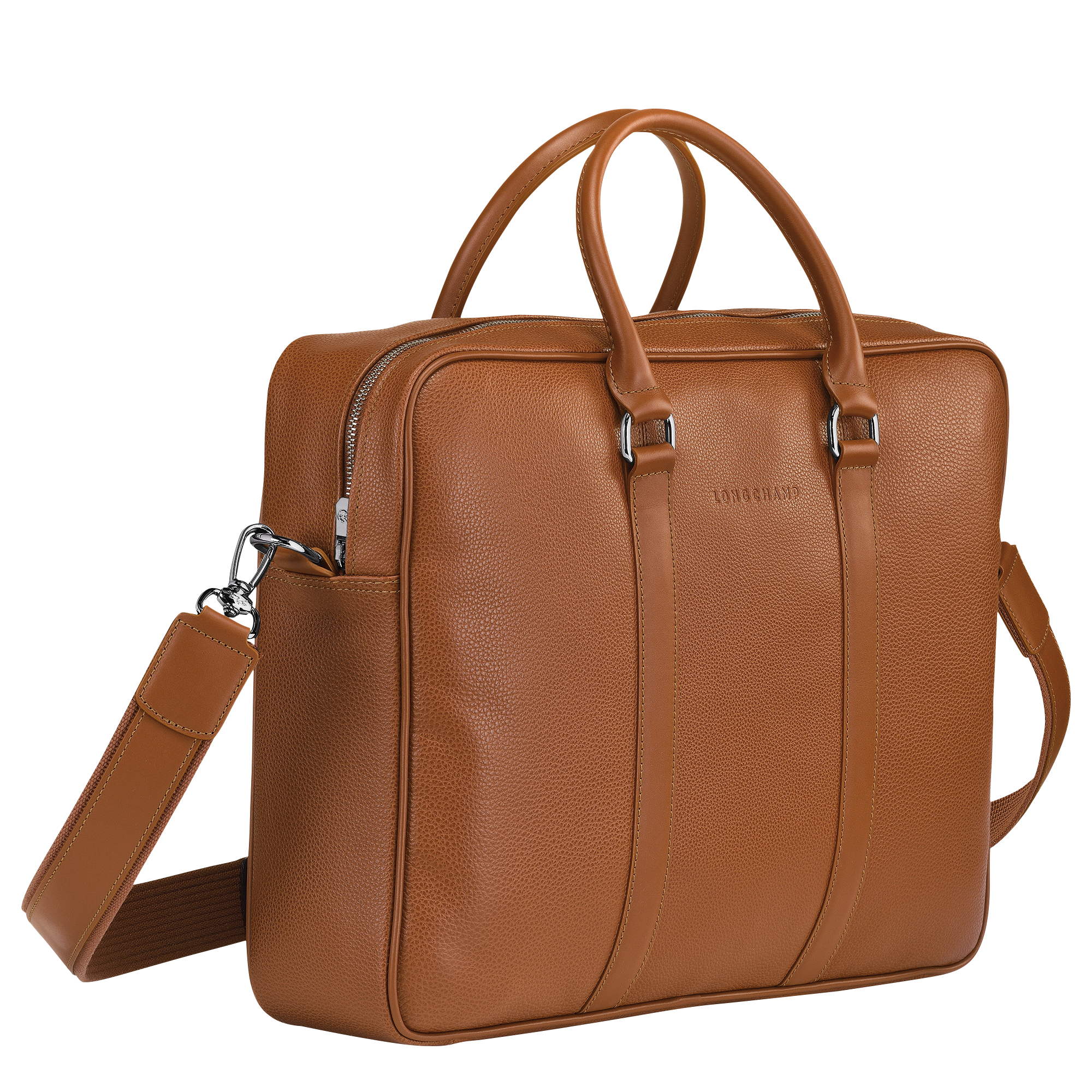 Longchamp Le Foulonné M Briefcase Caramel