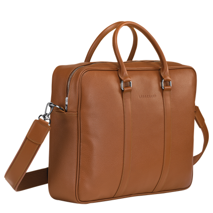 Longchamp Le Foulonné M Briefcase Caramel