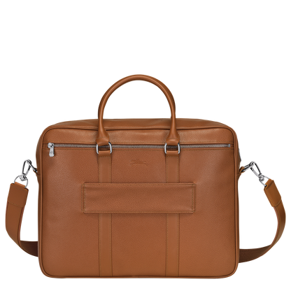 Longchamp Le Foulonné M Briefcase Caramel