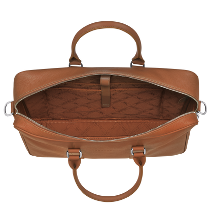 Longchamp Le Foulonné M Briefcase Caramel