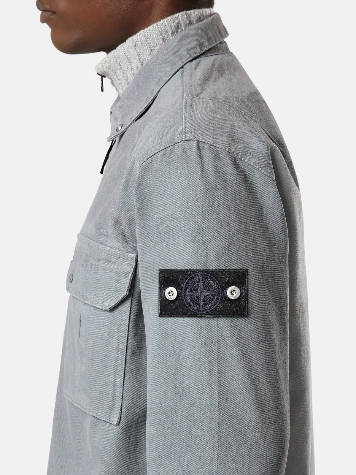 Stone Island Comfort-Fit Zip-Up Overshirt With Reflective Lamination 1200002