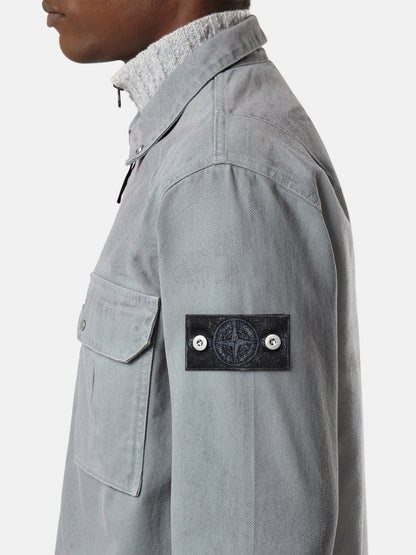Stone Island Comfort-Fit Zip-Up Overshirt With Reflective Lamination 1200002