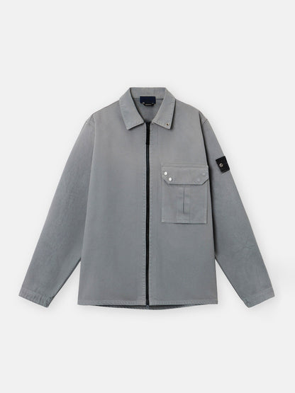 Stone Island Comfort-Fit Zip-Up Overshirt With Reflective Lamination 1200002