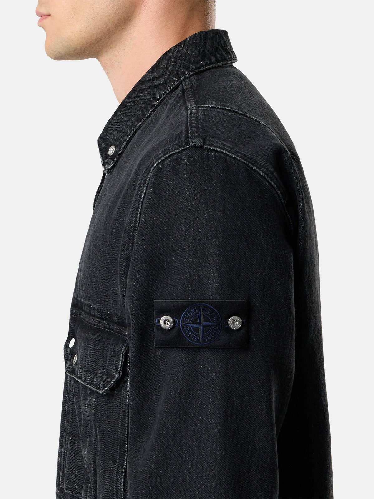 Stone Island Comfort-Fit Zip-Up Overshirt With Chest Pocket 1200002