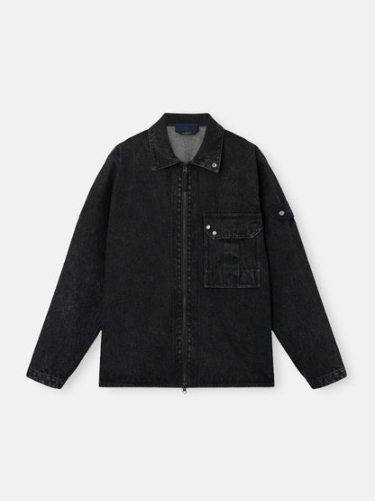 Stone Island Comfort-Fit Zip-Up Overshirt With Chest Pocket 1200002